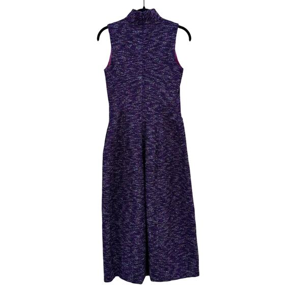 Vintage 90's Kenzo Paris Tweed Silk Lined Maxi Sheath Dress with Pockets Size 6 - Picture 2 of 9